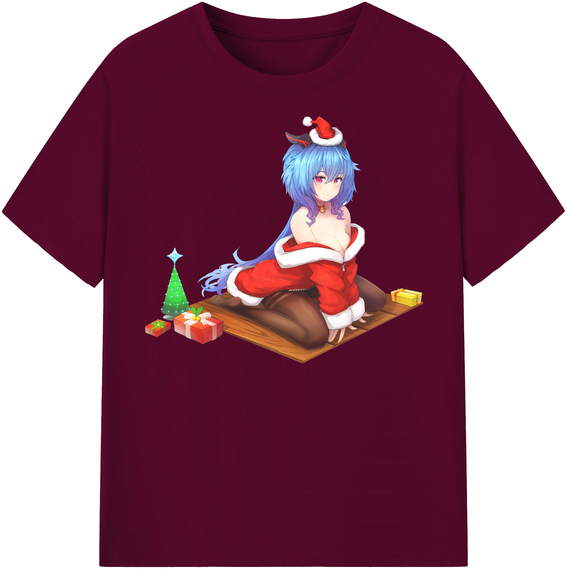 げんし神 甘雨 かんう genshin Ganyu レディースカジュアルプリントTシャツ（綿100％）